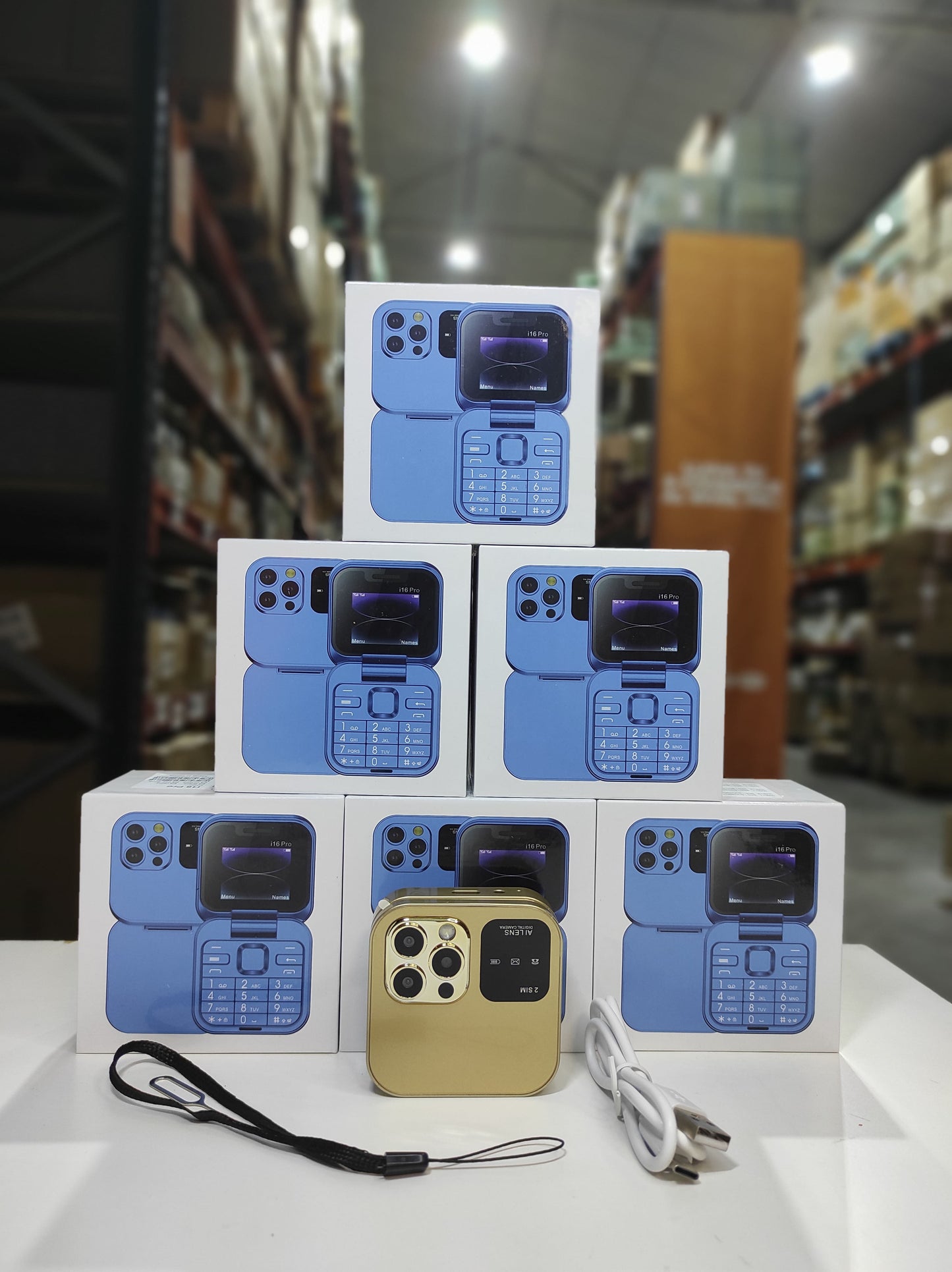Teléfono plegable con doble pantalla i16 Pro oro - additional image 10